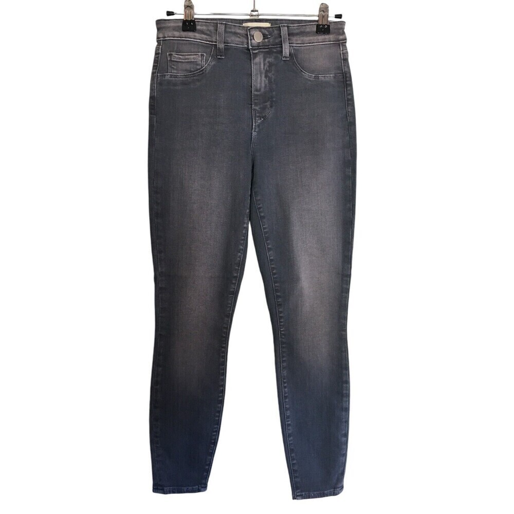 L'agence Jeans Women's Size 25 Gray Cotton Blend Margot Tapered Leg